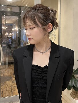 シロ 大名2号店(SiLO) ボブでも可愛く◎アップスタイルアレンジ