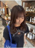 ブリーチなしミルクティーブラウン顔周りレイヤーカット韓国ヘア