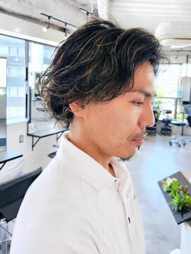 エイス 梅田 中津(Ace) ウェーブパーマ × ハイライトカラー