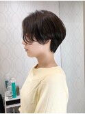 大人ショートボブ/ハンサムショート/前髪なし/30代40代50代