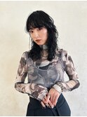 黒髪パーマ