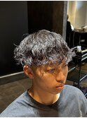 シャドウパーマグランジラウンドマッシュアクティブショート