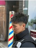 ツーブロアップバングショート