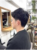 MEN’S/リバースセンターパート/ニュアンスパーマ/恵比寿