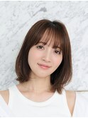 表参道レイヤーボブ髪質改善ニュアンスカラーアッシュグレー30代