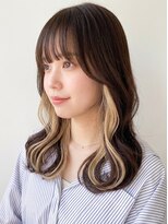アドラーブル 長岡リバーサイド千秋店(adorable)&nbsp;髪質改善×ミディアムインナーカラー夏カラー大人可愛い艶髪◎