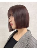 暖色×ぷつっとボブで、ツヤも可愛さも手に入る kchiara 可菜
