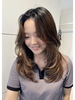 ファーム 大崎店(FAAM)&nbsp;ミディアムレイヤー×かきあげ前髪♪
