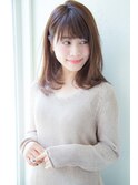 【Un ami】小顔ワンサイド・フリンジバング　ミディー　松井