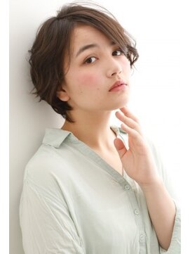ヘアアンドケア エジェリラボ(hair&care egerie lab) 大人可愛いゆるふわショートボブ★オリーブベージュ