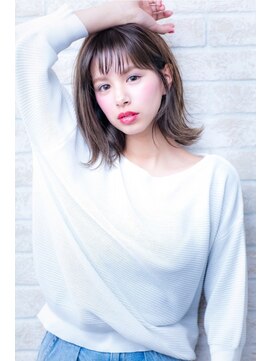 ヘアーアートシフォン 川口東口店(hair art chiffon) イルミナカラー,デザインカラー&無造作カールの丸みショート