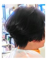 ヘアー リ ミックス(HAIR Re-MIX) ツヤカラーリング+ひし形シルエットな、大人ショートボブ♪