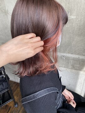 ガルボ ヘアー(garbo hair) #バレンタイン #ストロベリー #チョコ #ガルボ #インナーカラー