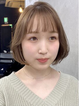 キラ 渋谷(KILLA) タンバルモリ　ボブ　ミニボブ　ベージュカラー　ブリーチなし