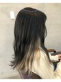ロア ヘアーコーディネート 四条烏丸店(LoRE hair coordinate) インナーカラー×ダークグレー