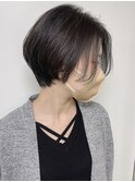 【morio原宿】前髪なしハンサムショート　ナチュラルハイライト