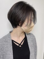 【morio原宿】前髪なしハンサムショート　ナチュラルハイライト