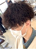 波巻きスパイラルパーマメンズマッシュツイストスパイラルパーマ