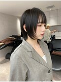 ショート/前髪/グレー×ブリーチなし/髪質改善[池袋]