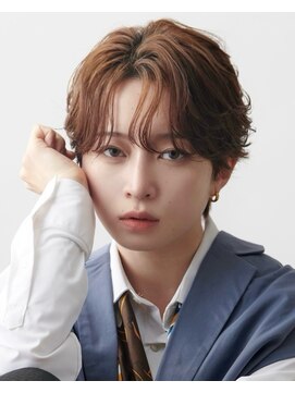 オーシャントーキョー 渋谷神南(OCEAN TOKYO) 韓国ヘアカルマパーマカルマバングセンターパート黒髪ウルフ