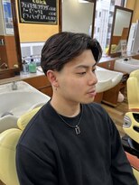 ルアージュ 調布店 センターパート テーパーフェード