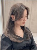 韓国風/レイヤー/小顔/前髪カット/髪質改善/グレージュ/透明感