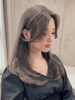 アンカーバイナチュラル(anchor by natural)&nbsp;韓国風/レイヤー/小顔/前髪カット/髪質改善/グレージュ/透明感