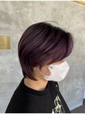 ハンサムショートピンクラベンダー#透明感カラー/髪質改善