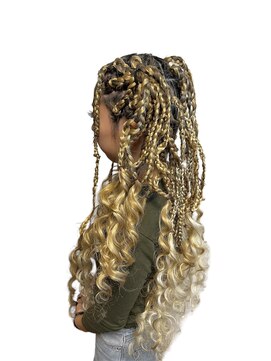 ガルボヘアー 桟橋店(garbo hair) ブレイズヘア 特殊セット エクステ 成人式 イベントヘア