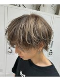 ローライト×グレージュカラー ブリーチ ケアブリーチ