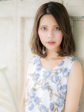 モッズ ヘア 福岡姪浜店(mod's hair) mod's姪浜/マロンベージュ抜け感毛先パーマ小顔かきあげボブi