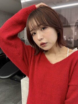 ロンドワン 三宮元町(Lond one) 外はねボブ/暖色ブラウン