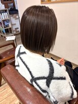ラソヘアー(Laso hair)&nbsp;前下がりの切りっぱなしボブ×ダークグレージュ