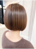 福山美容室Caaryミニボブナチュラルストレート10代20代30代