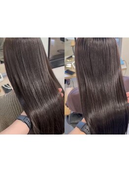 【クセ毛や広がりが気になる方にオススメ】髪に優しい薬剤を使用し、自然で柔らかな仕上がりに♪