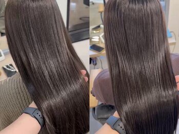 ガーランドウメダ(Garland umeda)の写真/【クセ毛や広がりが気になる方にオススメ】髪に優しい薬剤を使用し、自然で柔らかな仕上がりに♪