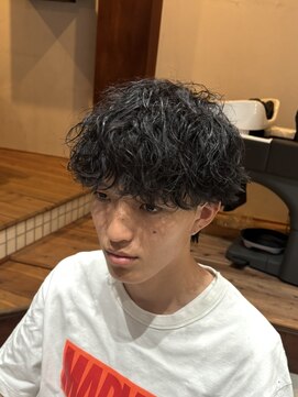 波巻きパーマ