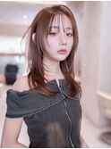 レイヤーカット/小顔/ココアブラウン/ハッシュカット/髪質改善