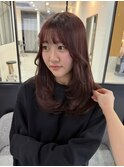 #ボルドーカラー #顔周りレイヤー