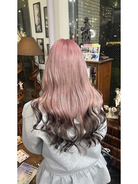 バイブアンドアネックス(VIBE & ANNEX) 【★AOI★】デザインカラー/裾カラー/ピンク/横浜/石川町