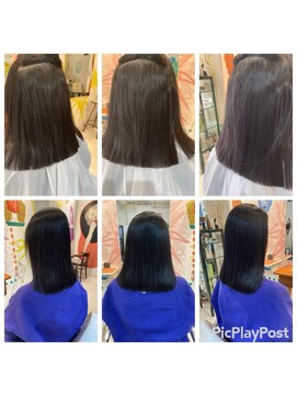 ハロー  三軒茶屋(hair Hello) ミディアム縮毛矯正