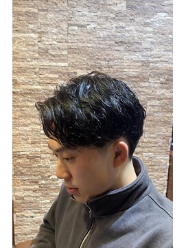 アールドボーテ 理容室(R de Beaute) 銀座 七三分け ナチュラルパーマ