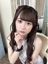 カシュカシュ アネックス(cache cache annex) アイドル前髪/チョコベージュ/三つ編みハーフツインアレンジ