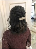 crop es 湘南辻堂 yuuka くるりんぱハーフアップ