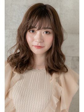 アッシュ 伊勢崎(ash) スタイリング簡単♪大人可愛いゆるふわパーマミディ