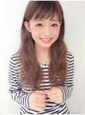 Theo /エメラルドアッシュ/ 巻き髪風パーマ/ロングヘア