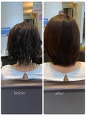 まとまりの悪い髪も酸性縮毛矯正ならスタイリングが楽に