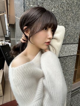 ロンド マーレ 天神大名店(Lond mare) 韓国くびれヘア/ミディアムヘア/レイヤーカット/ココアベージュ