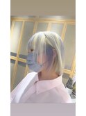 【柴田優香】派手髪ツートン<ホワイトイエロー/アイスブルー>