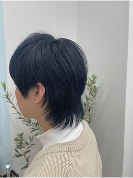 ティエル(TieLu) ディープブルー×ショートウルフ×韓国風